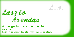laszlo arendas business card