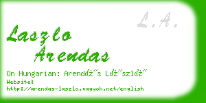 laszlo arendas business card